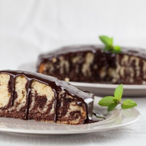 Рецепт: Торт Зебра Торт Зебра — пошаговый рецепт с фото