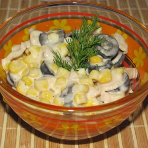 Рецепт: Грибной салат с маслинами Грибной салат с маслинами — пошаговый рецепт с фото