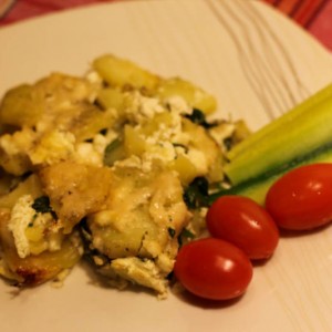 Рецепт: Картофель запеченный со шпинатом Картофель запеченный со шпинатом — пошаговый рецепт с фото