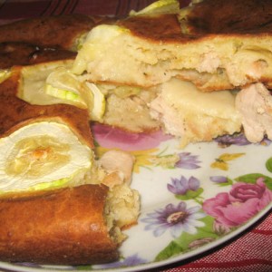 Рецепт: Пирог из цукини с курицей Пирог из цукини с курицей — пошаговый рецепт с фото