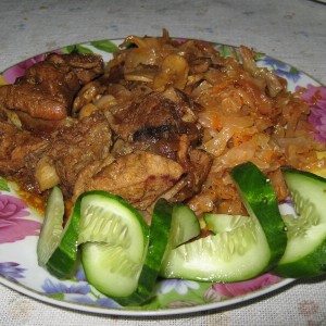 Рецепт: Ребра свиные с грибами Ребра свиные с грибами — пошаговый рецепт с фото