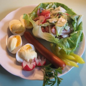 Рецепт: Салат с горчичной заправкой Салат с горчичной заправкой — пошаговый рецепт с фото