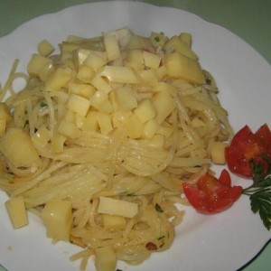 Рецепт: Спагетти с помидорами черри и сыром Спагетти с помидорами черри и сыром — пошаговый рецепт с фото