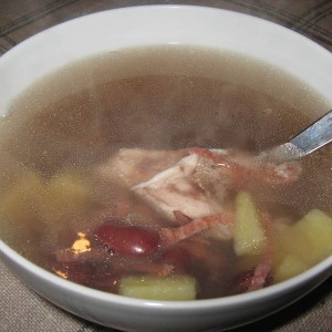 Рецепт: Суп из консервированной фасоли Суп из консервированной фасоли — пошаговый рецепт с фото