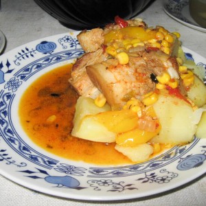 Рецепт: Свиные ребрышки с овощами Свиные ребрышки с овощами — пошаговый рецепт с фото