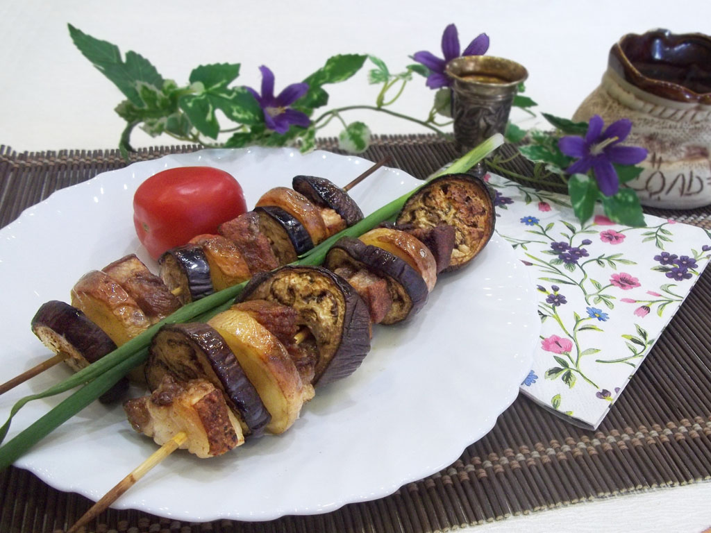 Овощной шашлык в духовке — пошаговый рецепт с фото