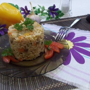 Тушеный рис с овощами — пошаговый рецепт с фото