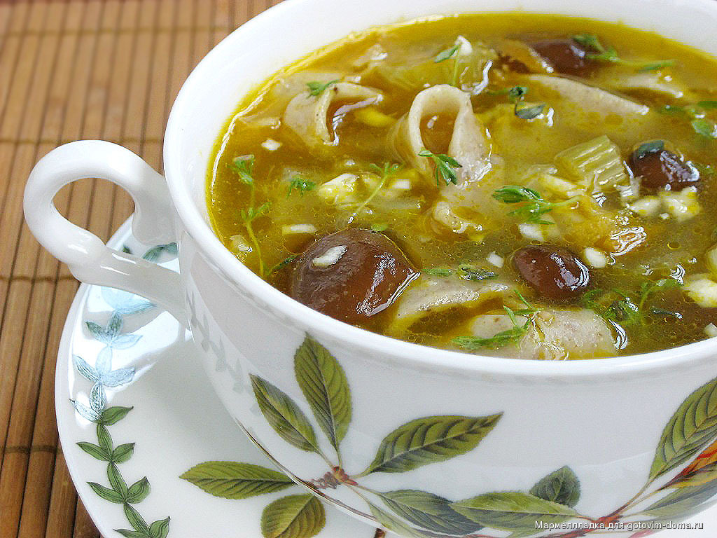 Суп картофельный с грибными “ушками” — пошаговый рецепт с фото