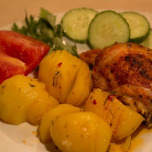 Рецепт: Курица с картошкой в рукаве Курица с картошкой в рукаве — пошаговый рецепт с фото