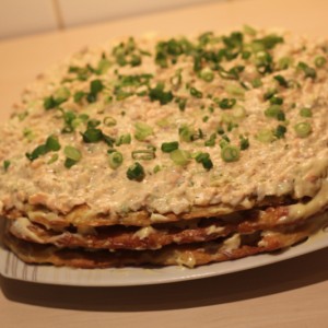 Рецепт: Торт «Закусочный» Торт «Закусочный» — пошаговый рецепт с фото