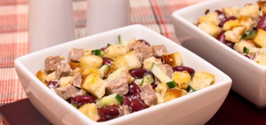 Салат с фасолью и ветчиной — пошаговый рецепт с фото