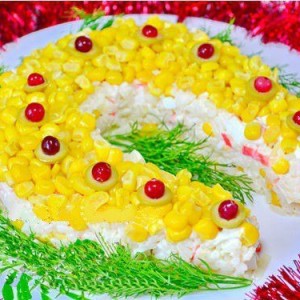 Рецепт: Салат «Подкова» Салат «Подкова» — пошаговый рецепт с фото