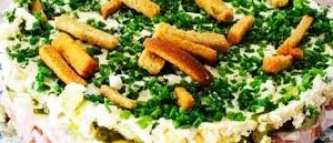 Рецепт: Салат «На траве дрова» Салат «На траве дрова» — пошаговый рецепт с фото