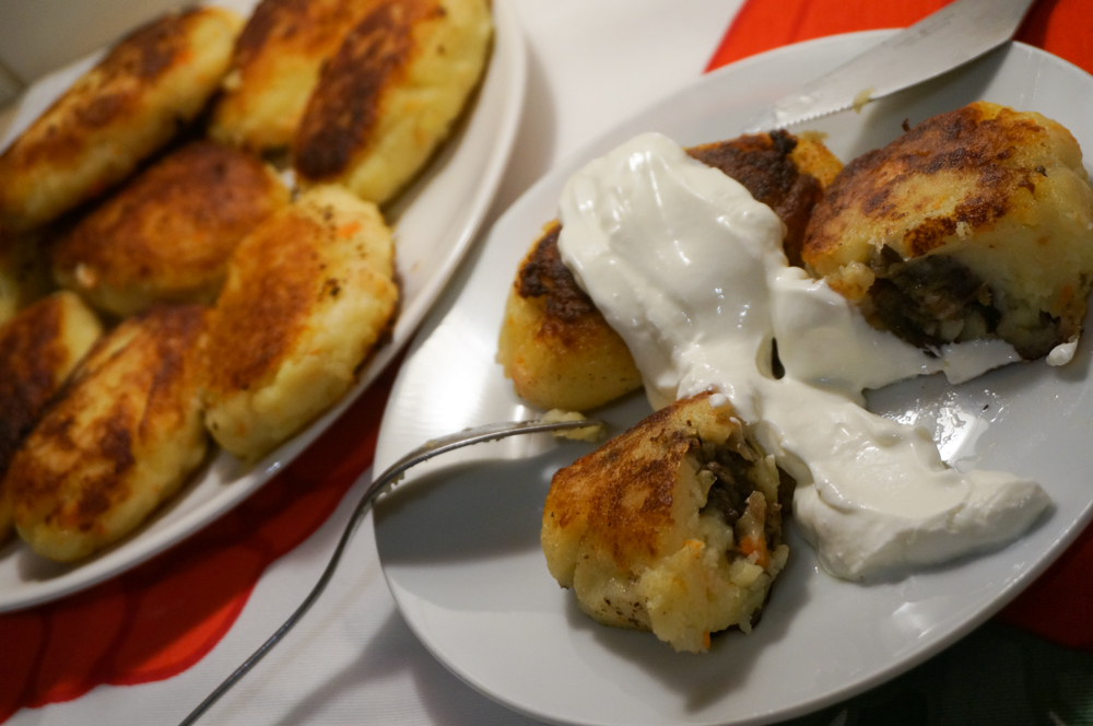 Картофельные зразы с грибами